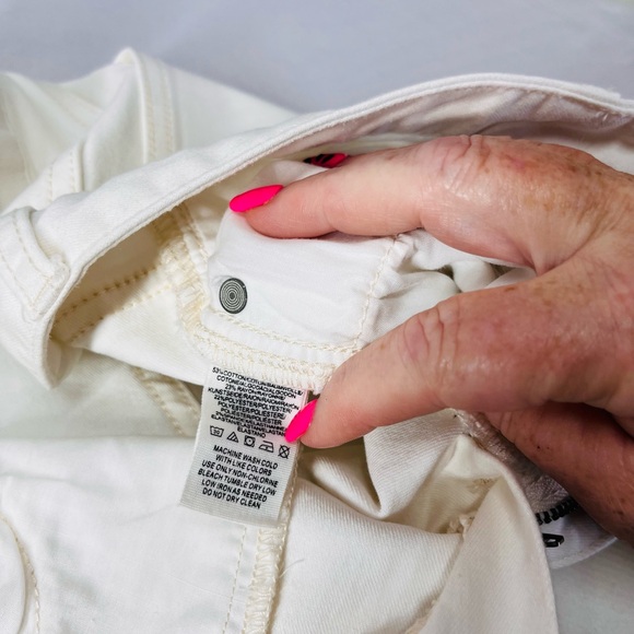 Free People Cream Distressed Skinny Jeans - Picture 5 of 6